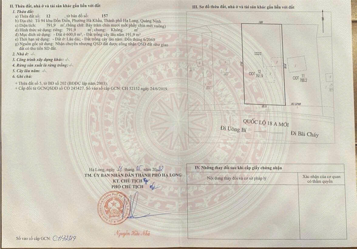 BÁN ĐẤT MẶT TIỀN ĐƯỜNG CHÍNH HÀ KHẨU PHƯỜNG TUẦN CHÂU QUẢNG NINH