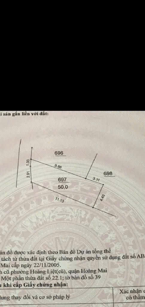 bán nhà 89 Bằng Liệt 50m chỉ 9,6 tỷ, ô tô qua nhà