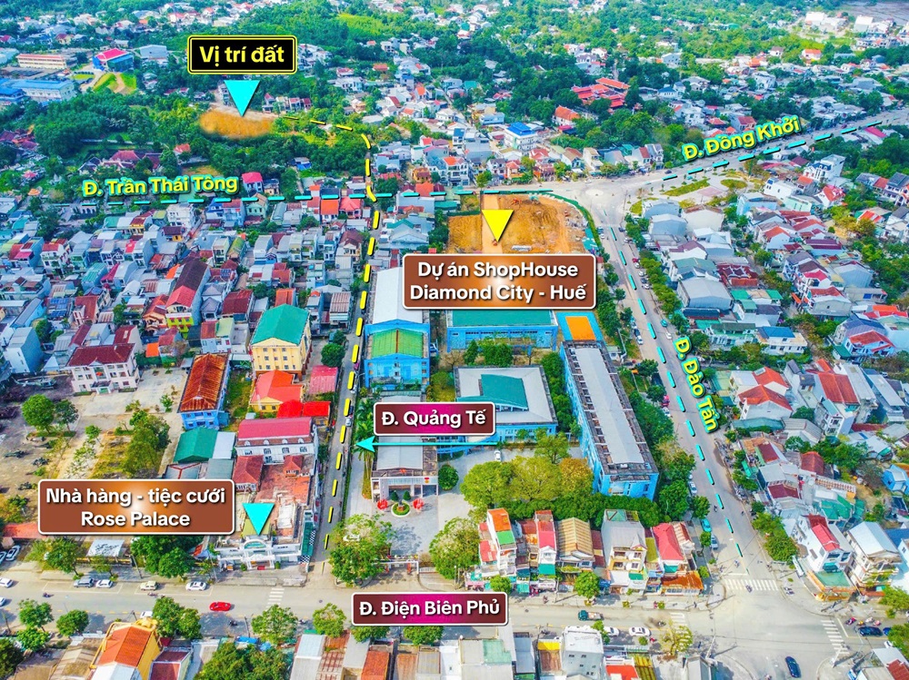 MỞ BÁN ĐẤT MẶT TIỀN QUẢNG TẾ Sát Điện Biên Phủ – Đào Tấn – Trần Thái Tông TP Huế