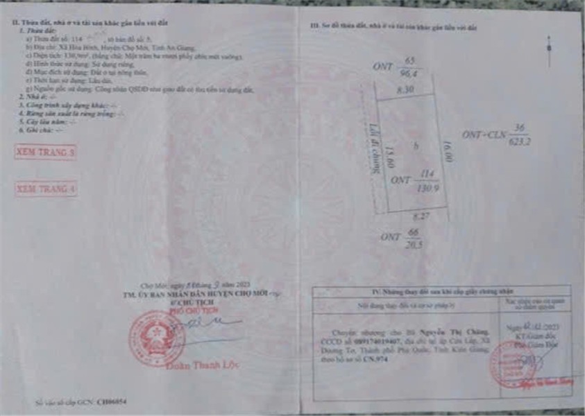 NHÀ ĐẸP- GIÁ TỐT - CHÍNH CHỦ CẦN BÁN NHANH CĂN NHÀ tại huyện Chợ Mới, tỉnh An Giang