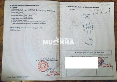 Chính chủ bán đất mặt đường nở hậu trục chính Hoàng Mai – Đồng Thái, An Dương, Hải Phòng