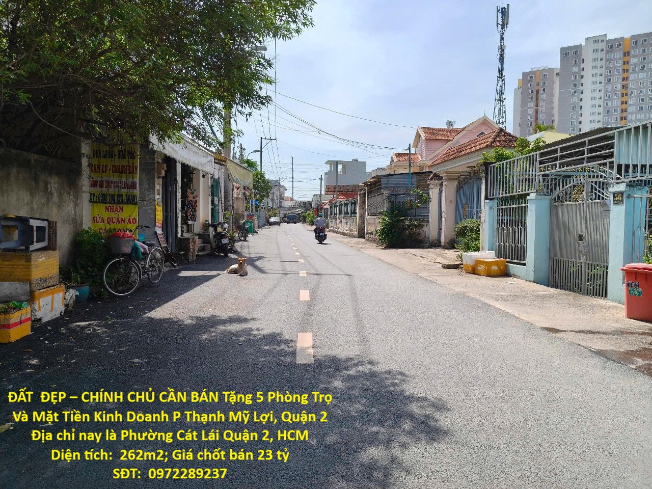 ĐẤT ĐẸP – CHÍNH CHỦ CẦN BÁN Tặng 5 Phòng Trọ Và Mặt Tiền Kinh Doanh P Thạnh Mỹ Lợi, Quận 2