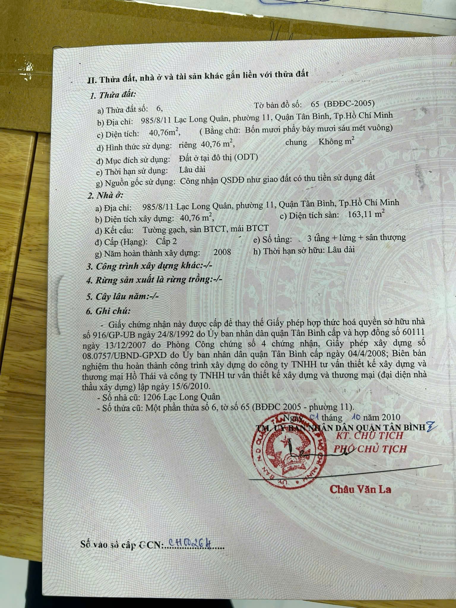 NHÀ ĐẸP – GIÁ TỐT – BÁN GẤP CĂN NHÀ Tại Phường 11, Quận Tân Bình