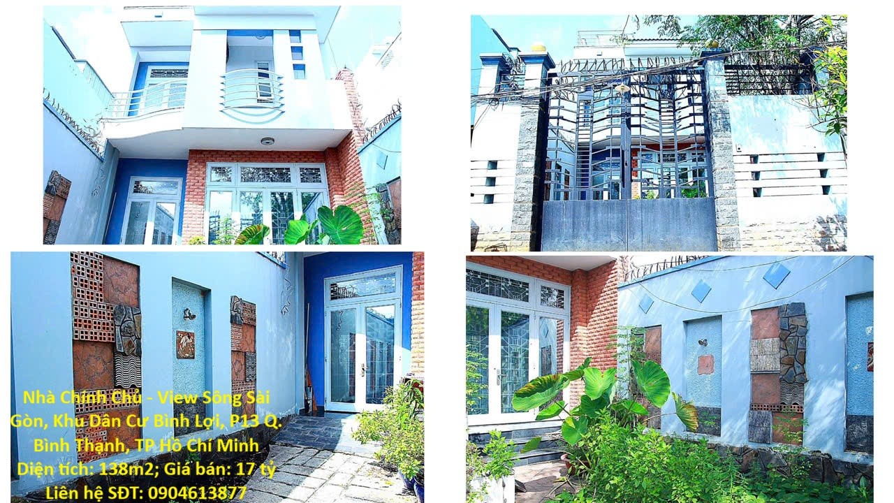 Nhà Chính Chủ - View Sông Sài Gòn, Khu Dân Cư Bình Lợi, P13 Q. Bình Thạnh, TP Hồ Chí Minh