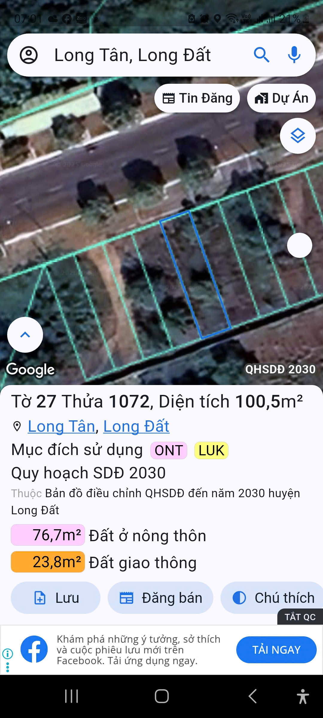 Chủ cần bán lô đất mặt tiền đường tỉnh lộ 52 diện tích 5×20 thổ cư toàn bộ .đường rộng 30m