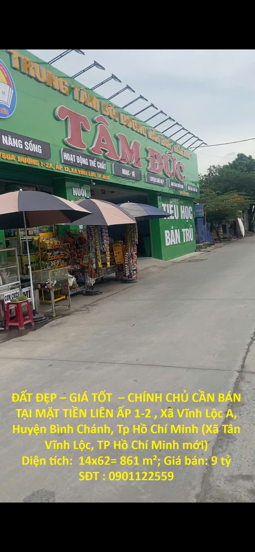 ĐẤT ĐẸP – GIÁ TỐT – CHÍNH CHỦ CẦN BÁN TẠI MẶT TIỀN LIÊN ẤP 1-2 , Xã Vĩnh Lộc A, Huyện Bình Chánh