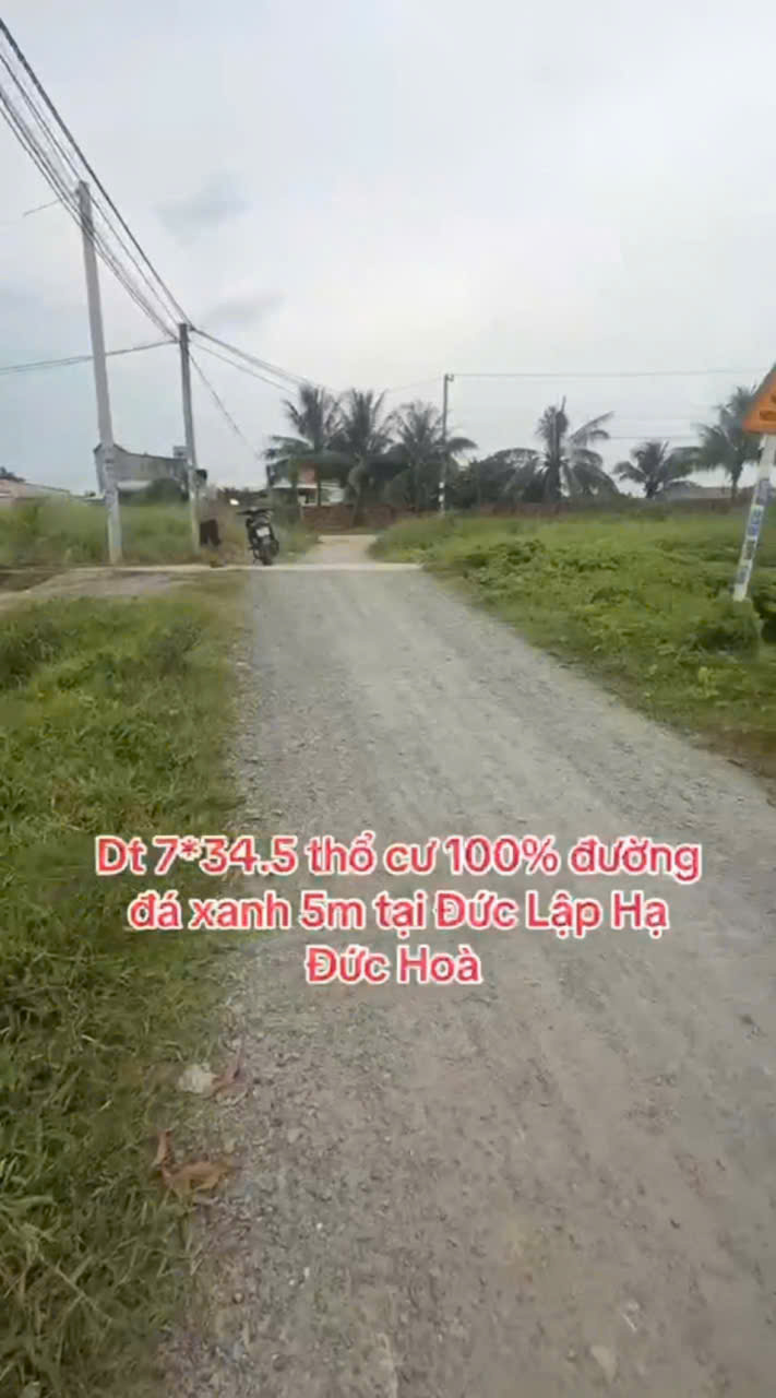 Bán đất thổ cư , đường đá xanh 5m xã Đức Lập Hạ dt 241m2 giá 1,4 tỷ