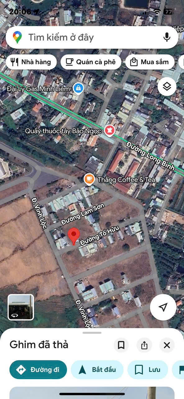 Bán nền thổ cư mt đường Tố Hữu , KDC Vĩnh Lộc 2 , xã Long Hiệp , Bến Lức dt 90m2 giá 1,55 tỷ