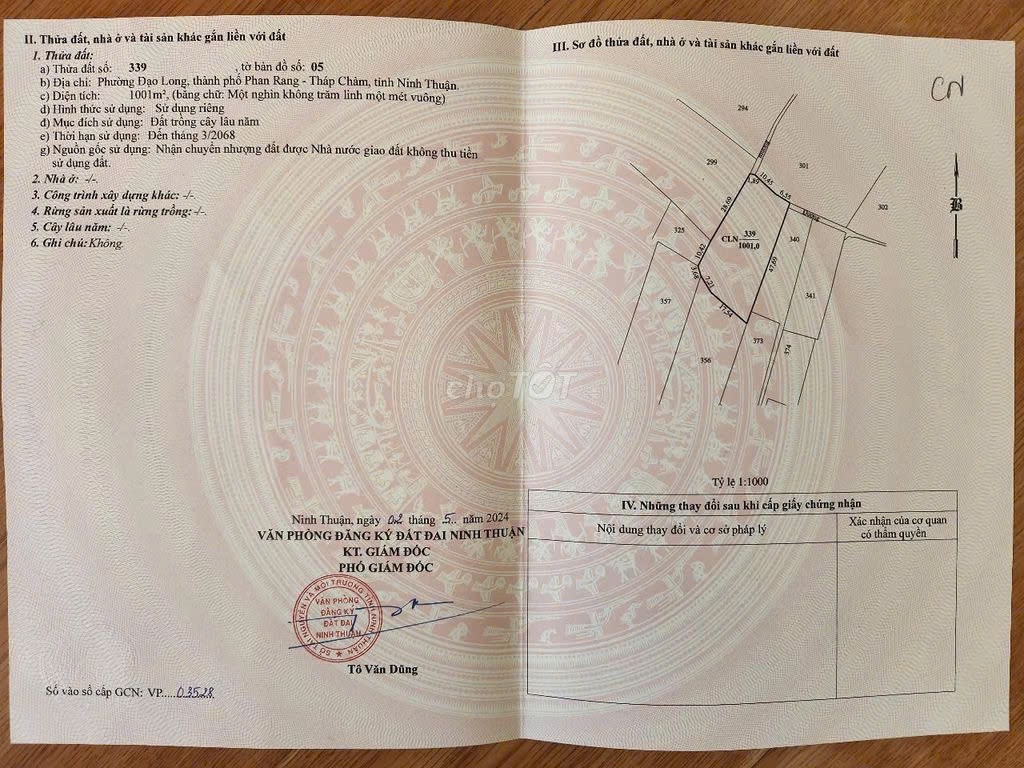 HOT HOT - CẦN BÁN LÔ ĐẤT TẠI Trần Nhật Duật, Phường Đạo Long, TP. Phan Rang-Tháp Chàm, Ninh Thuận