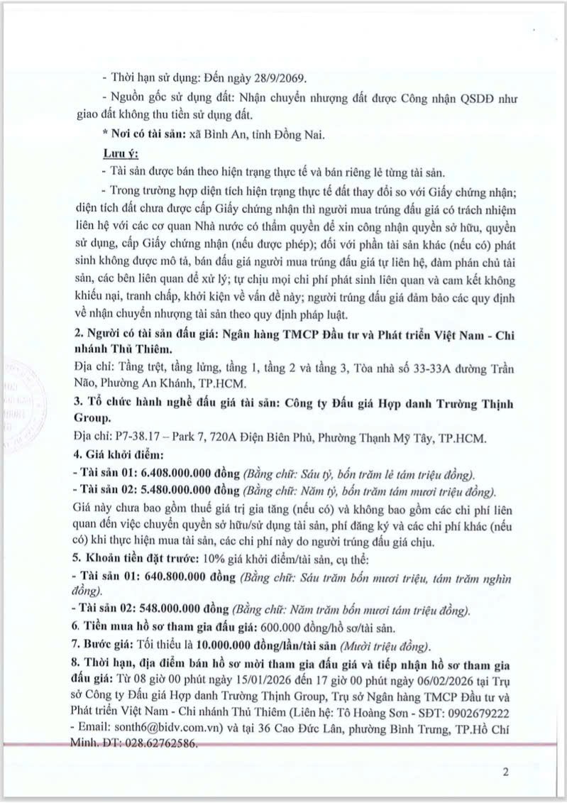 ĐẤT ĐẸP - MẶT TIỀN - Ngân Hàng BIDV Bán đấu Giá Công Khai Lô Đất Tại Xã La Ngà, Định Quán, Đồng Nai