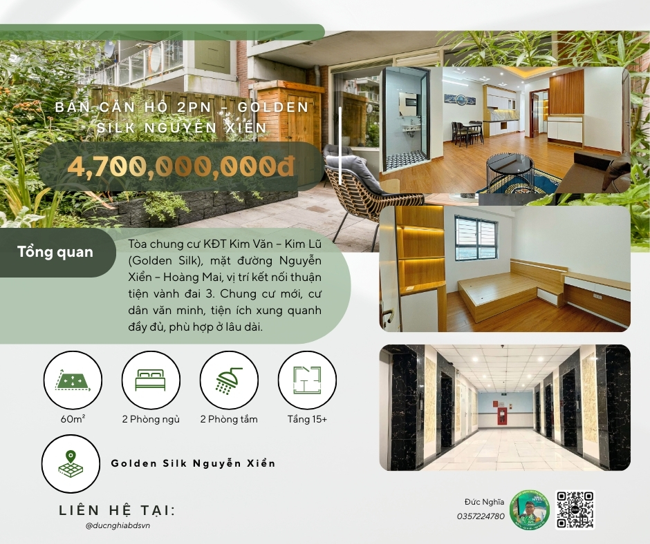 Căn 2PN full nội thất giữa trục Nguyễn Xiển - Chỉ việc xách vali về ở