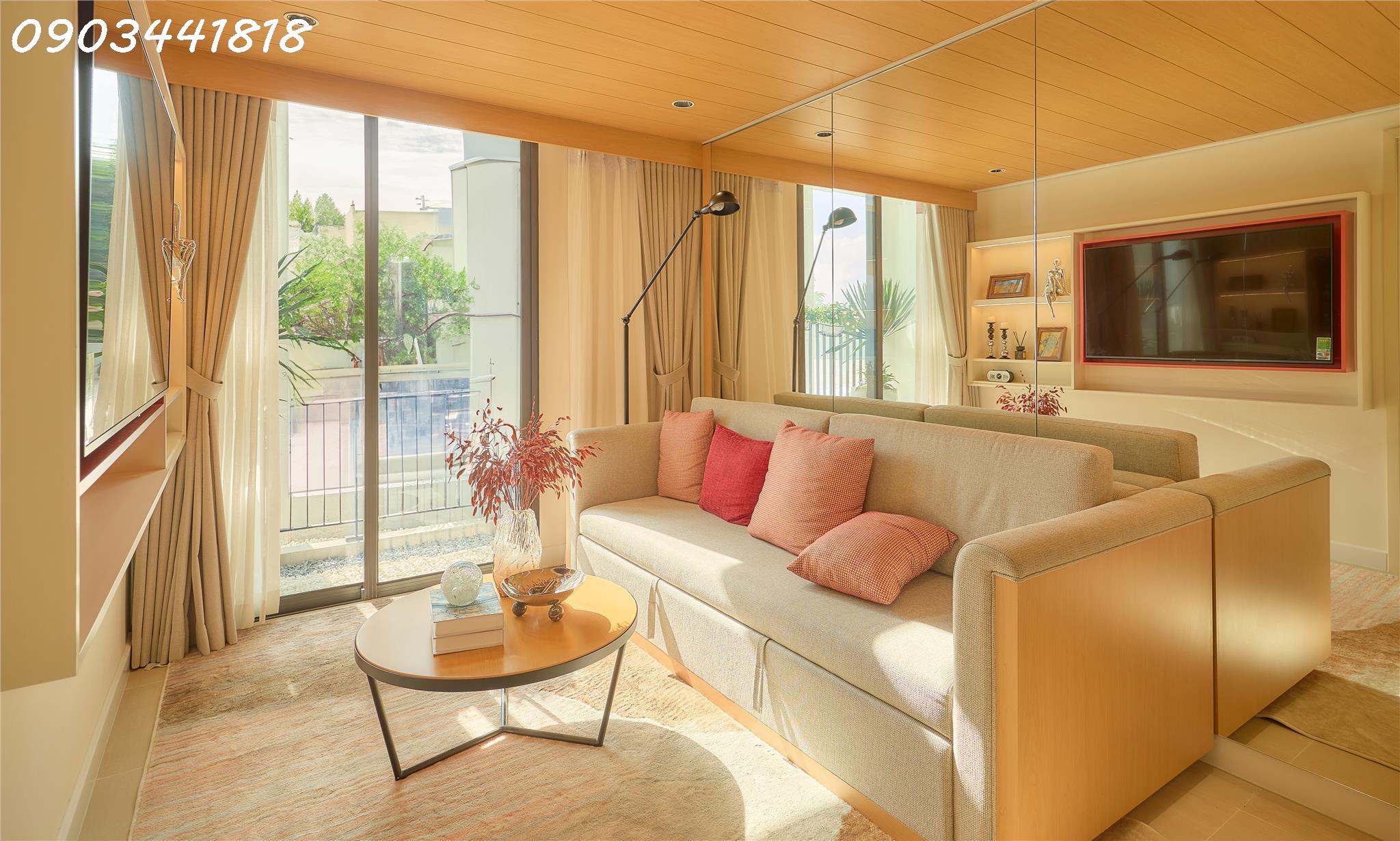 Cho thuê căn hộ 1PN + 1 Sun Urban City Hà Nam 45m² thiết kế thông tầng, view hồ đẹp, full nội thất