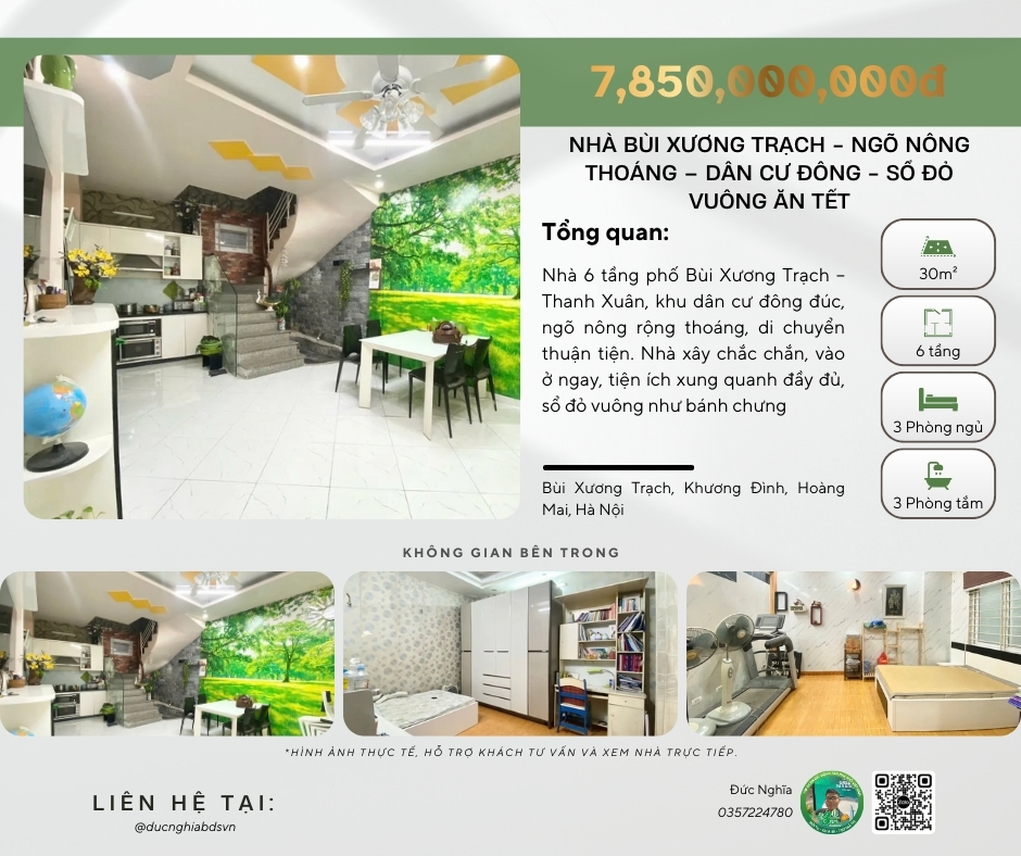 NHÀ BÙI XƯƠNG TRẠCH - NGÕ NÔNG THOÁNG – DÂN CƯ ĐÔNG - SỔ ĐỎ VUÔNG ĂN TẾT
