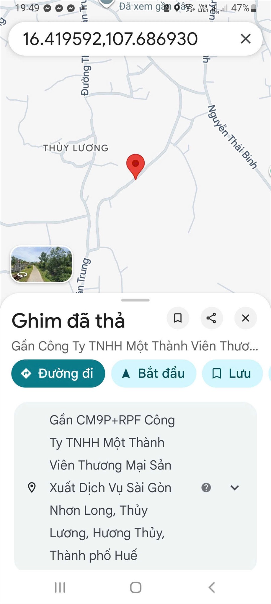 ĐẤT VỊ TRÍ ĐẸP – CHÍNH CHỦ CẦN BÁN Đất Tại Đường Bùi Huy Bích, Phường Phú Bài, Hương Thủy, TT. Huế.