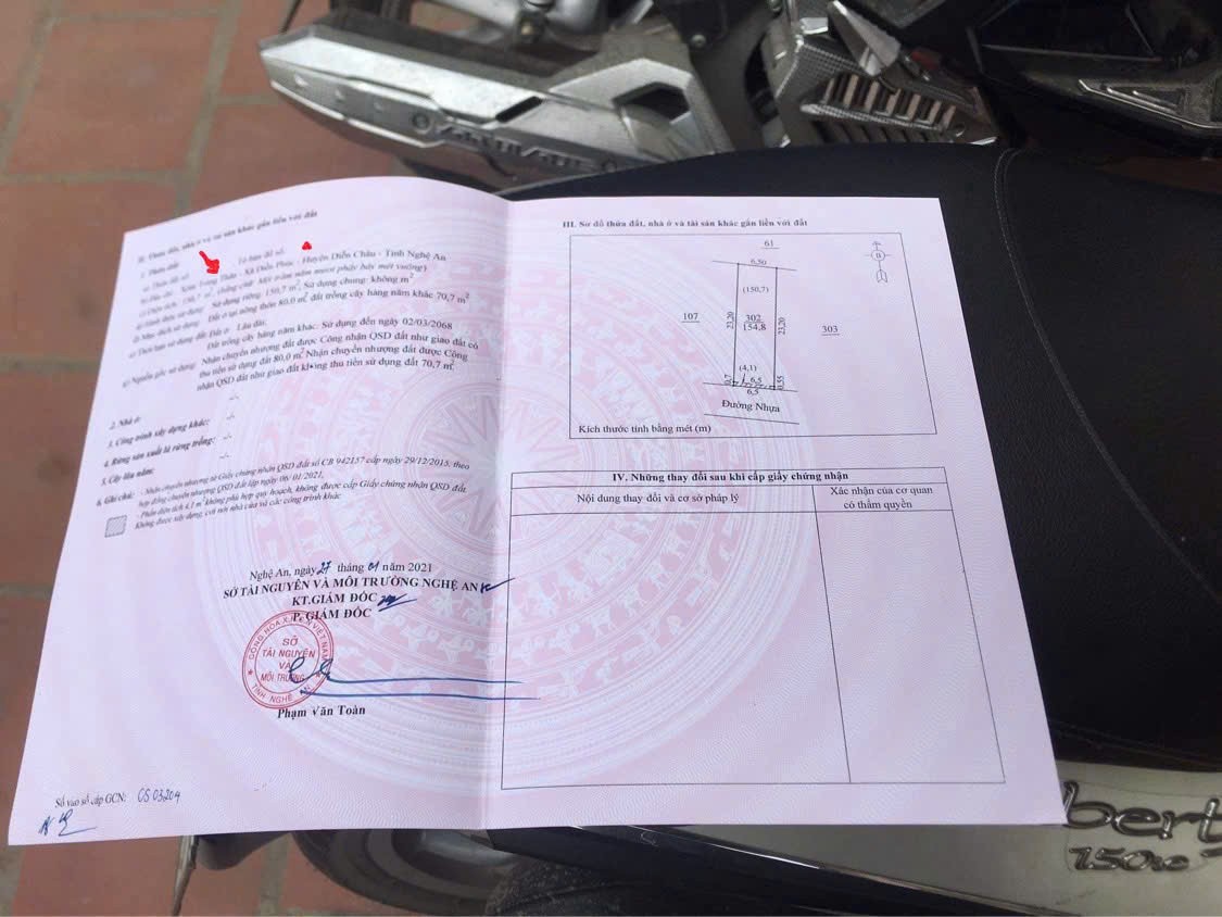 ĐẤT ĐẸP – GIÁ ĐẦU TƯ - CẦN BÁN LÔ ĐẤT VỊ TRÍ ĐẸP TẠI Xã Diễn Phúc - Huyện Diễn Châu - Tỉnh Nghệ An