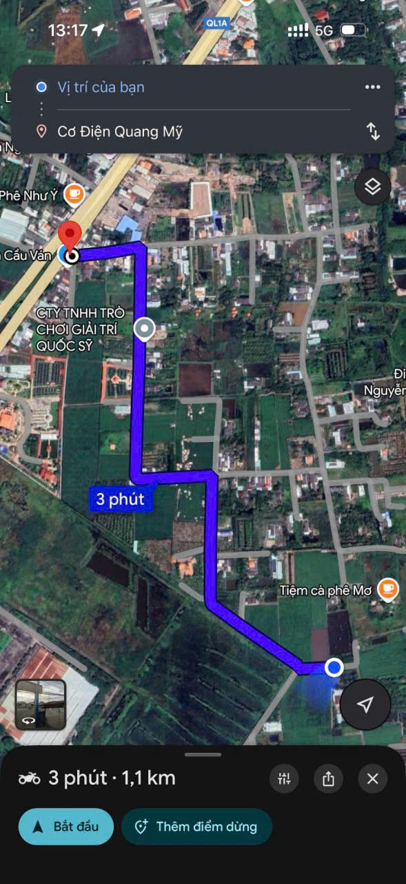 Bán đất thổ lúa đường beton xã Nhựt Chánh tdt 572m2 ( 145m2 thổ cư) giá 1,5 tỷ