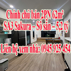Chính chủ bán 2PN 62m² – SA3 Sakura – Sổ sẵn – 5,2 tỷ