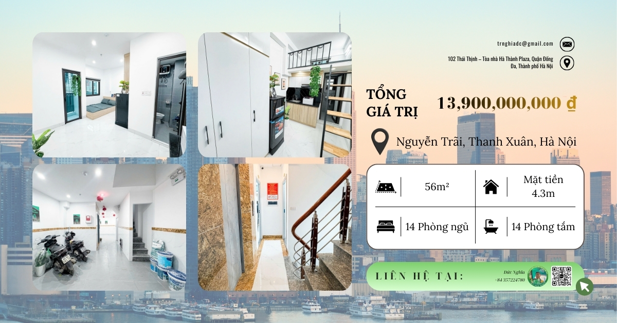 CĂN HỘ CHO THUÊ NGUYỄN TRÃI - DOANH THU 8%/NĂM - VỊ TRÍ NHIỀU TRƯỜNG ĐẠI HỌC - THIẾT KẾ CHUYÊN NGHIỆP - SINH VIÊN THUÊ CAO - KHÔNG NÊN BỎ QUA