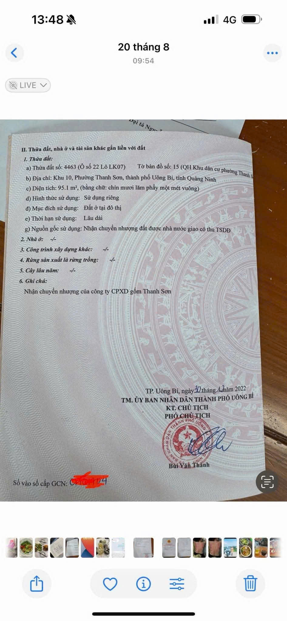 Bán Lô Đất Tại Khu 10 Thanh Sơn Phường UÔNG Bí - Tỉnh Quảng Ninh.