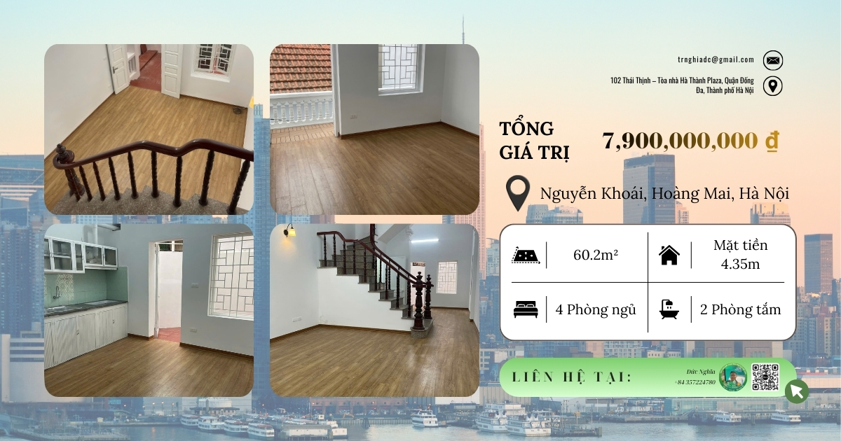 NHÀ Ở NGUYỄN KHOÁI - GIẢM SÂU 1 TỶ - VỊ TRÍ VÀNG - THIẾT KẾ TỐI ƯU - TẠI SAO KHÔNG NÊN BỎ QUA