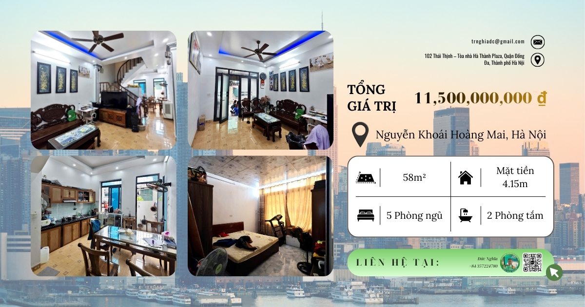 NHÀ Ở NGUYỄN KHOÁI - MẶT TIỀN RỘNG – TIỀM NĂNG NGÕ BÊN CẠNH MỞ RỘNG ĐƯỜNG - NGÕ 2 OTO TRÁNH – KHÔNG THỂ BỎ QUA