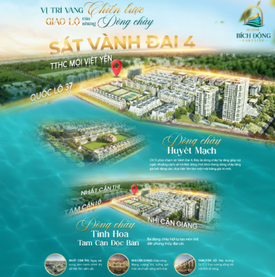 Liền kề Bích Động Lakeside – 114m²– mặt tiền 6m - giá từ 63tr/m²