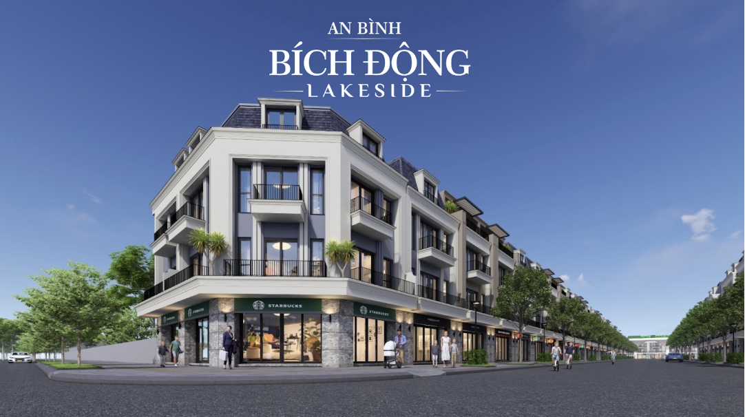 Bán lô góc liền kề Bích Động Lakeside 164,9M² – giá từ 68 triệu/m² – gần trường mầm non – đường 19M