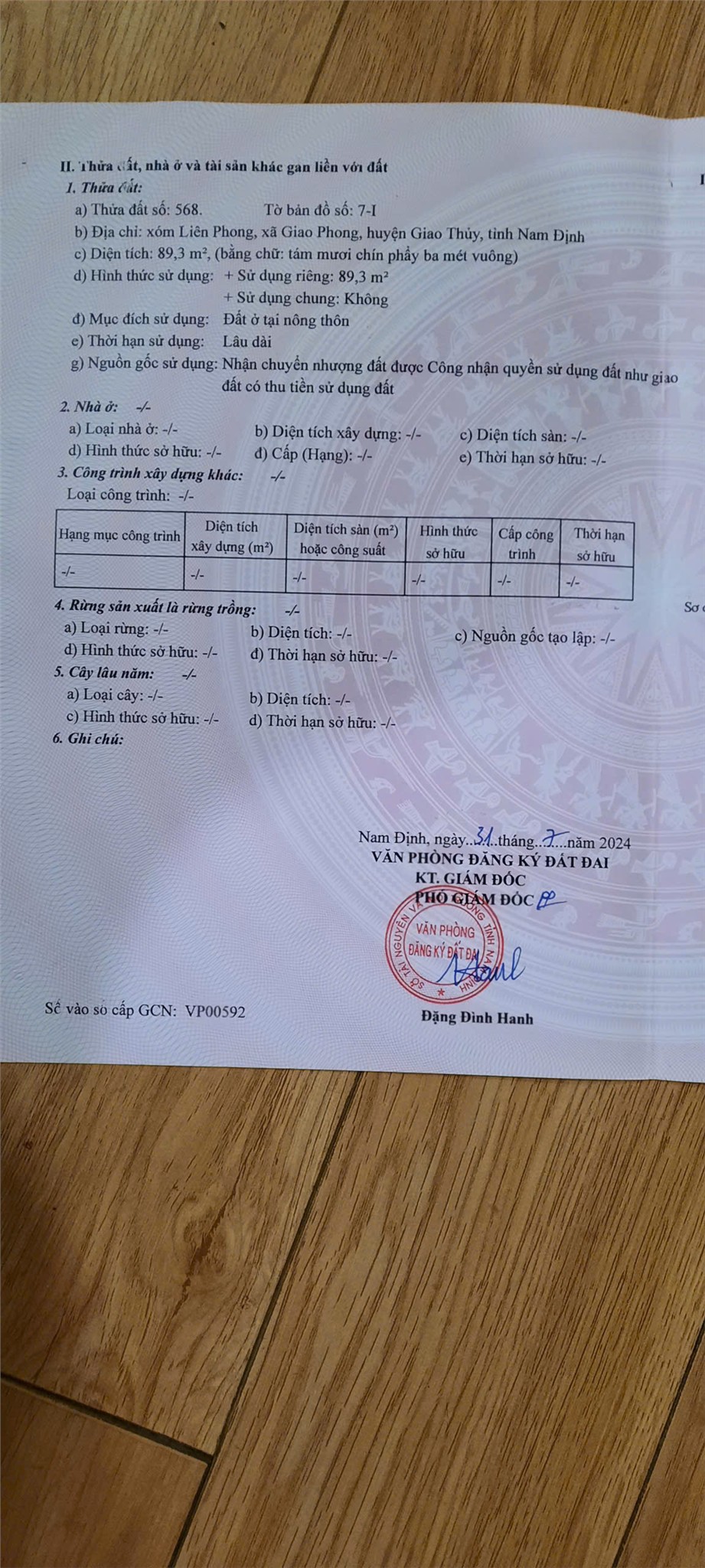 ĐẤT ĐẸP – GIÁ TỐT – CHÍNH CHỦ CẦN BÁN NHANH LÔ ĐẤT TIỀM NĂNG tại huyện Giao Thủy, tỉnh Nam Định