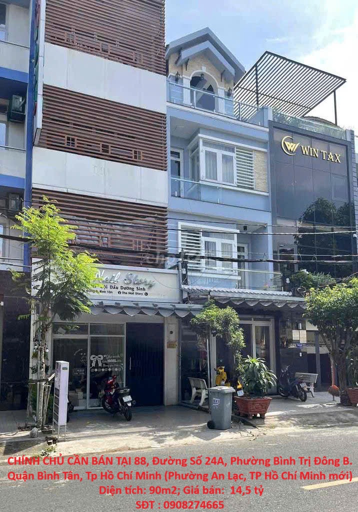 NHÀ MẶT TIỀN – GIÁ TỐT – CHÍNH CHỦ CẦN BÁN TẠI 88, Đường Số 24A, Phường Bình Trị Đông B