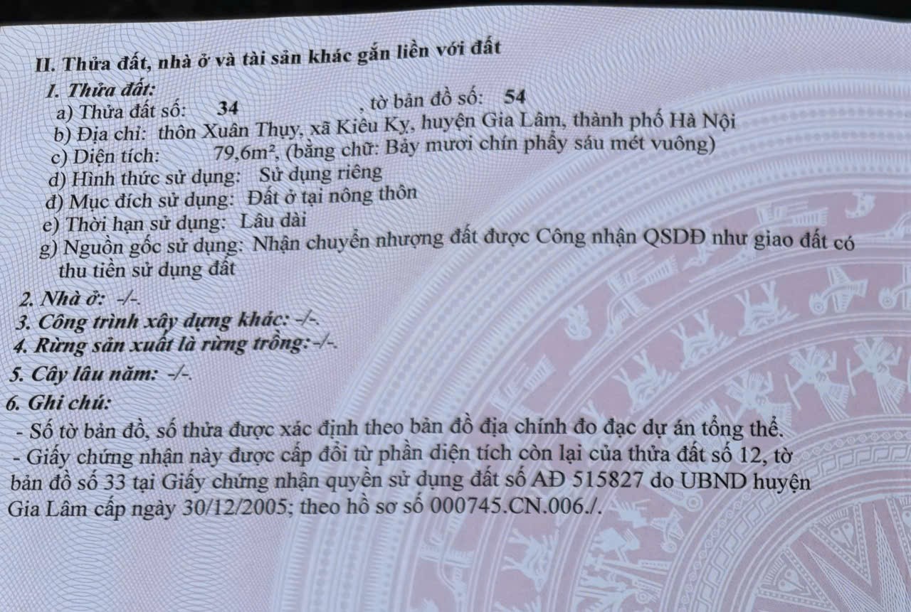 HOT HOT CẦN BÁN NHANH LÔ ĐẤT TIỀM NĂNG tại huyện Gia Lâm tô Hà Nội