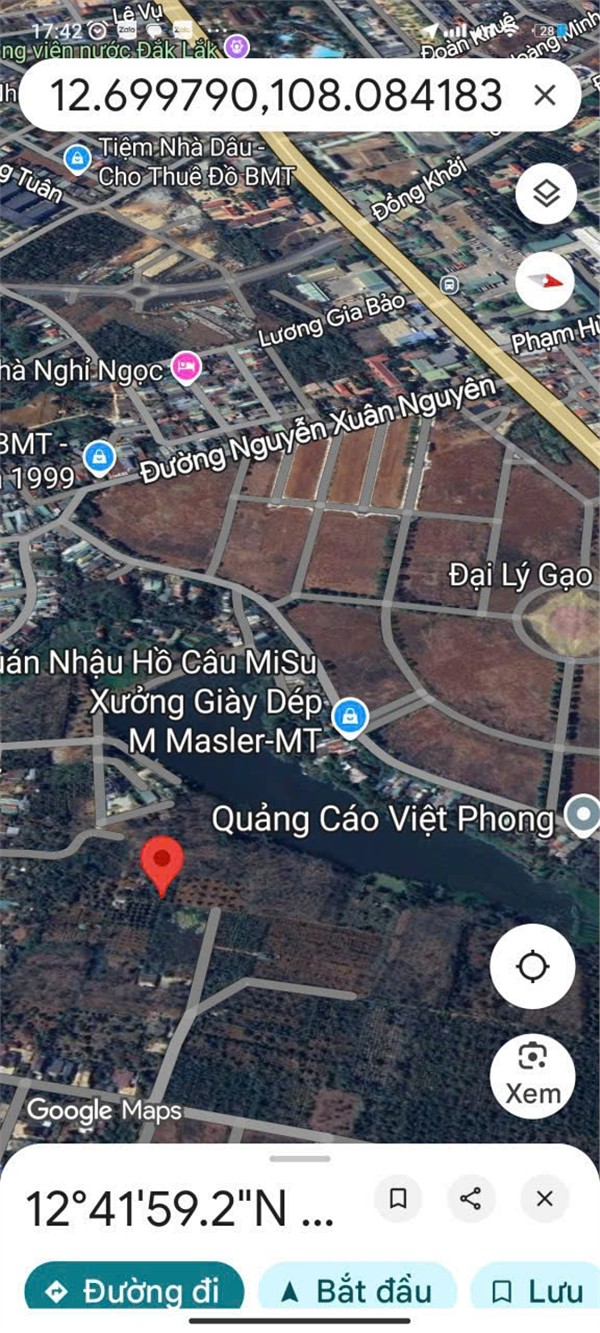 ĐẤT ĐẸP – GIÁ TỐT – CHÍNH CHỦ CẦN BÁN Tại NGUYỄN XUÂN NGUYÊN, BUÔN MA THUỘT (Cạnh bên Hồ Ea Nao)
