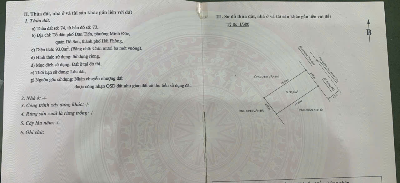 CHÍNH CHỦ BÁN 2 LÔ ĐẤT ĐẸP TẠI ĐỒ SƠN – HẢI PHÒNG