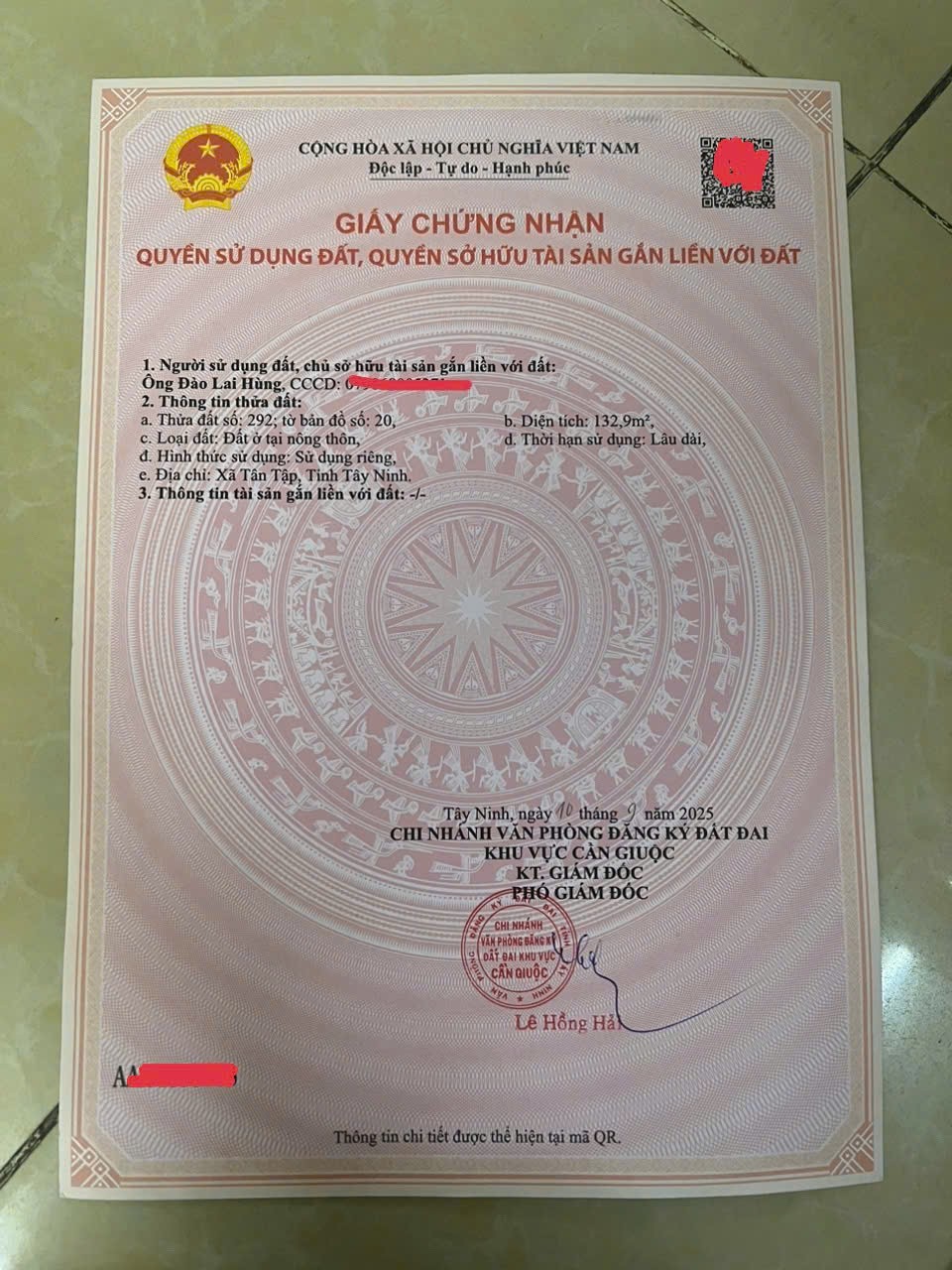 HOT HOT – CHÍNH CHỦ CẦN BÁN LÔ ĐẤT ĐẸP Tại Đường ĐT. 830, Xã Tân Tập, Huyện Cần Giuộc, Long An.