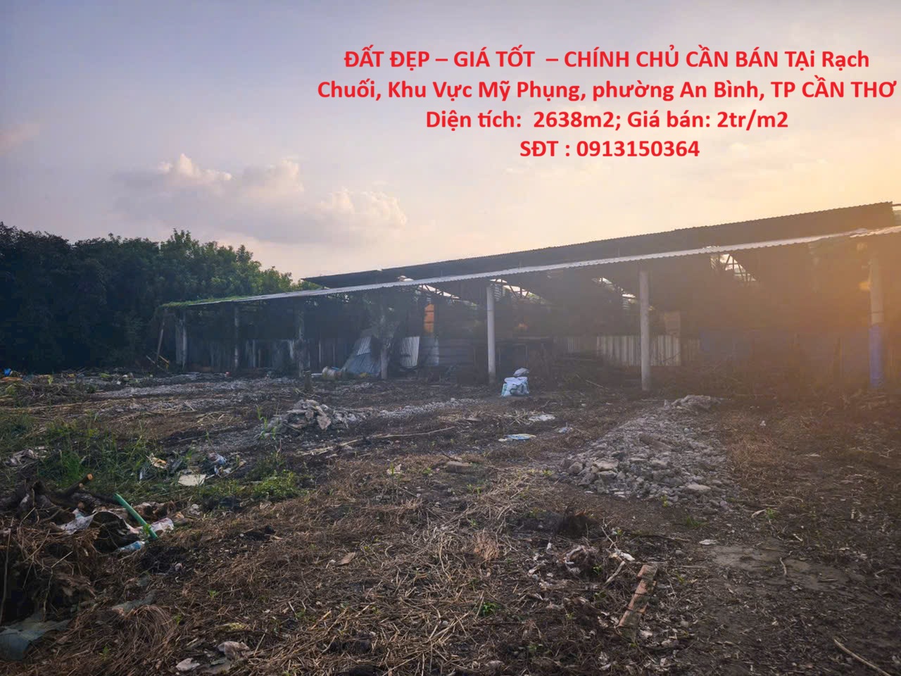 ĐẤT ĐẸP – GIÁ TỐT – CHÍNH CHỦ CẦN BÁN TẠi Rạch Chuối, Khu Vực Mỹ Phụng, phường An Bình, TP CẦN THƠ
