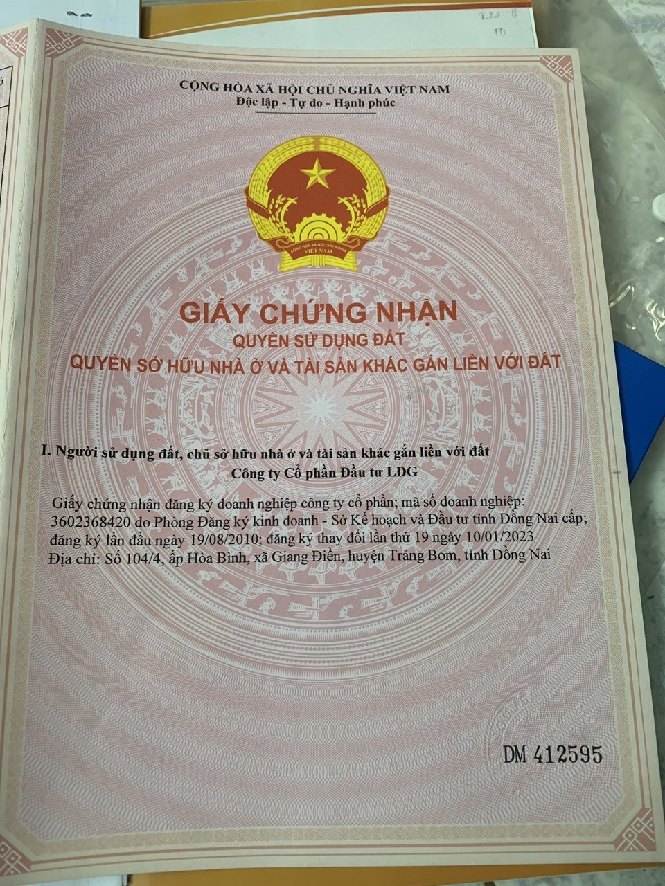 CHÍNH CHỦ Cần Bán Lô Đất Mặt Tiền Xã Giang Điền, Huyện Trảng Bom, Tỉnh Đồng Nai