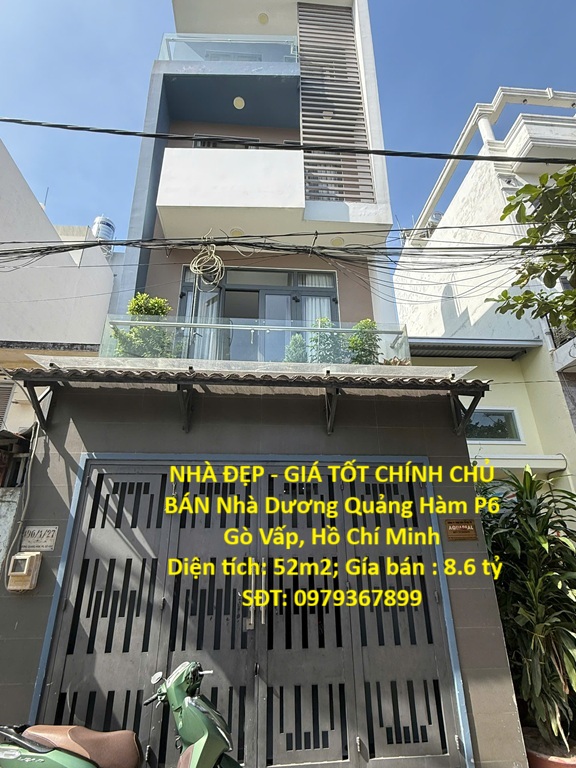 NHÀ ĐẸP - GIÁ TỐT CHÍNH CHỦ BÁN Nhà Dương Quảng Hàm P6 Gò Vấp, Hồ Chí Minh