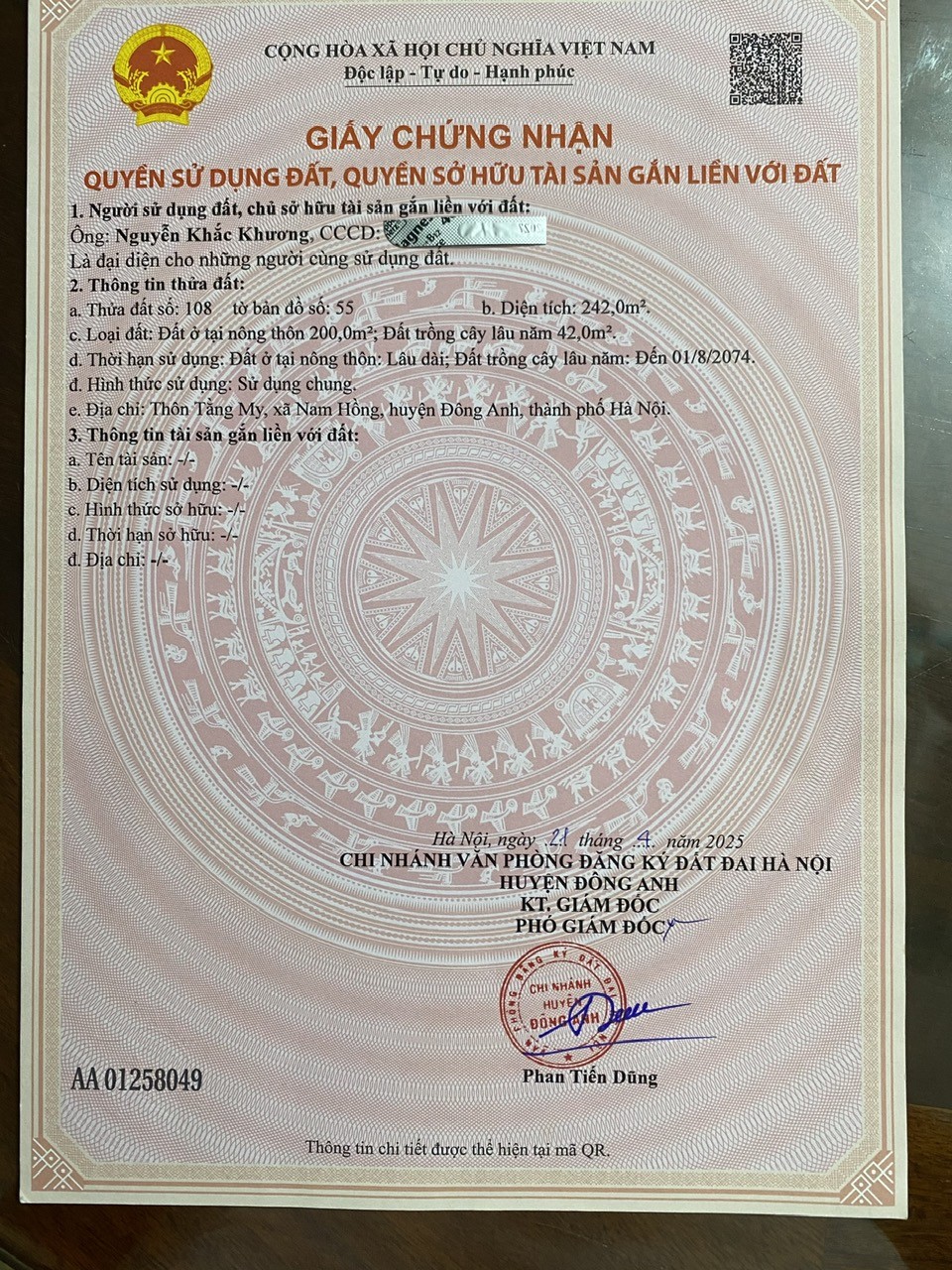 NHÀ ĐẤT ĐẸP – GIÁ TỐT – CHÍNH CHỦ CẦN BÁN NHANH NHÀ VƯỜN tại Xã Trung Giã (Nam sơn, Sóc sơn), HN