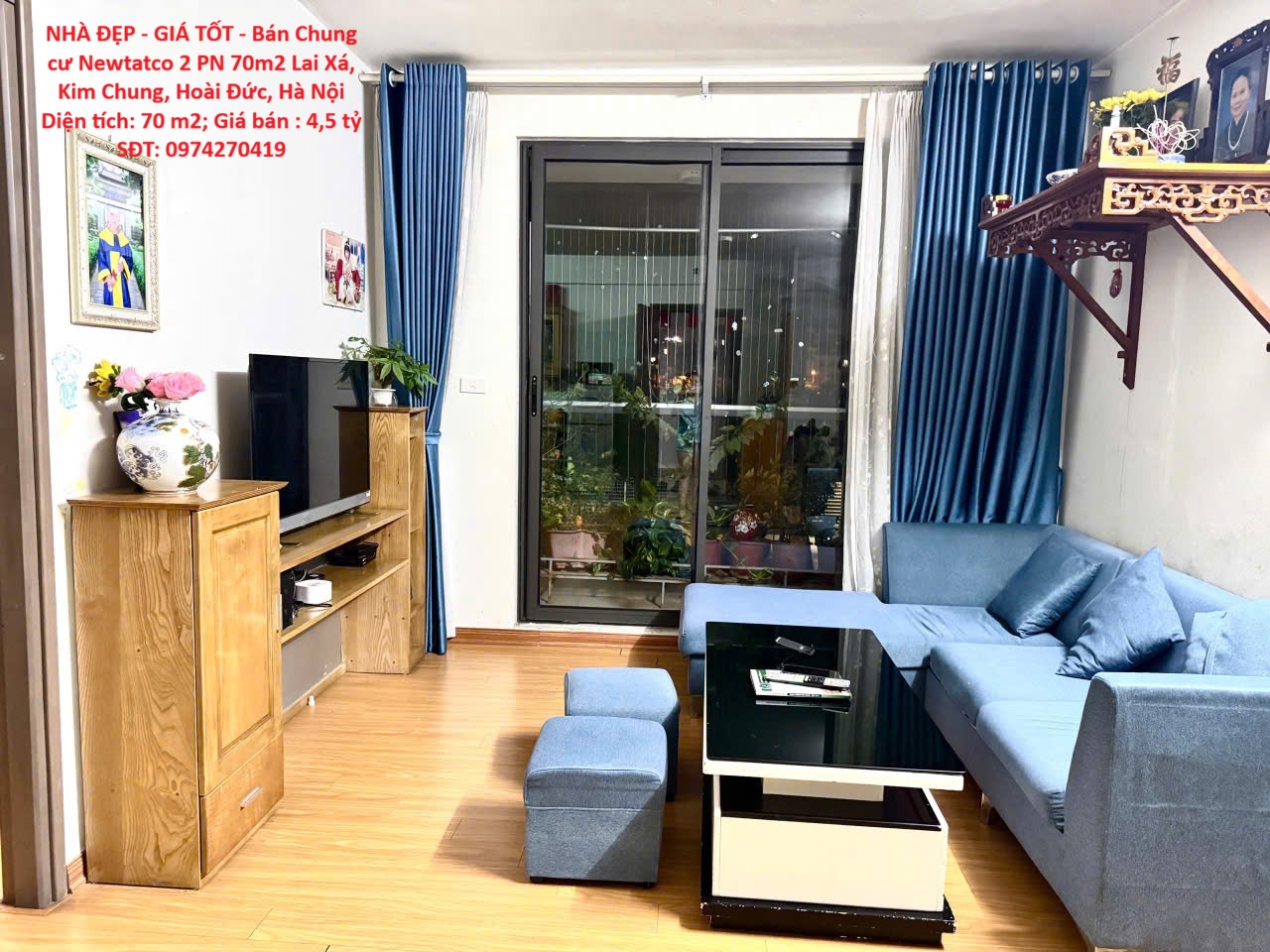 NHÀ ĐẸP - GIÁ TỐT - Bán Chung cư Newtatco 2 PN 70m2 Lai Xá, Kim Chung, Hoài Đức, Hà Nội