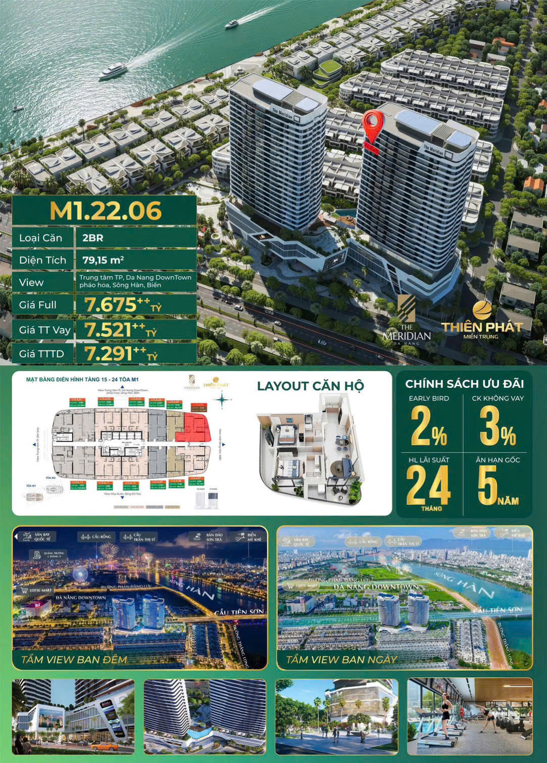 SIÊU PHẨM CĂN HỘ VIEW SÔNG – TRUNG TÂM ĐÀ NẴNG ✨ The Meridian Đà Nẵng – Vị trí vàng, tầm view triệu đô