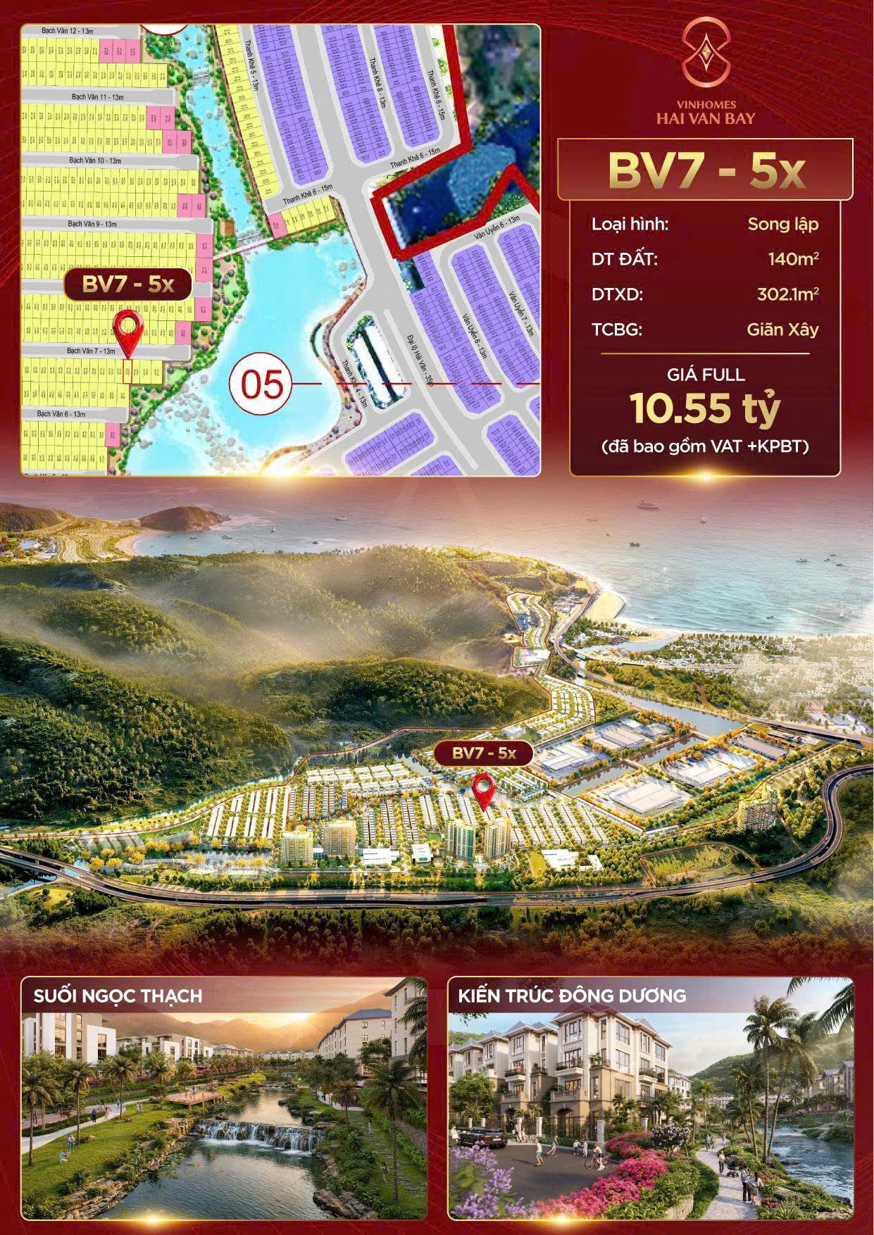 SIÊU PHẨM SONG LẬP BIỂN – BV7-5x | VINHOMES HẢI VÂN BAY