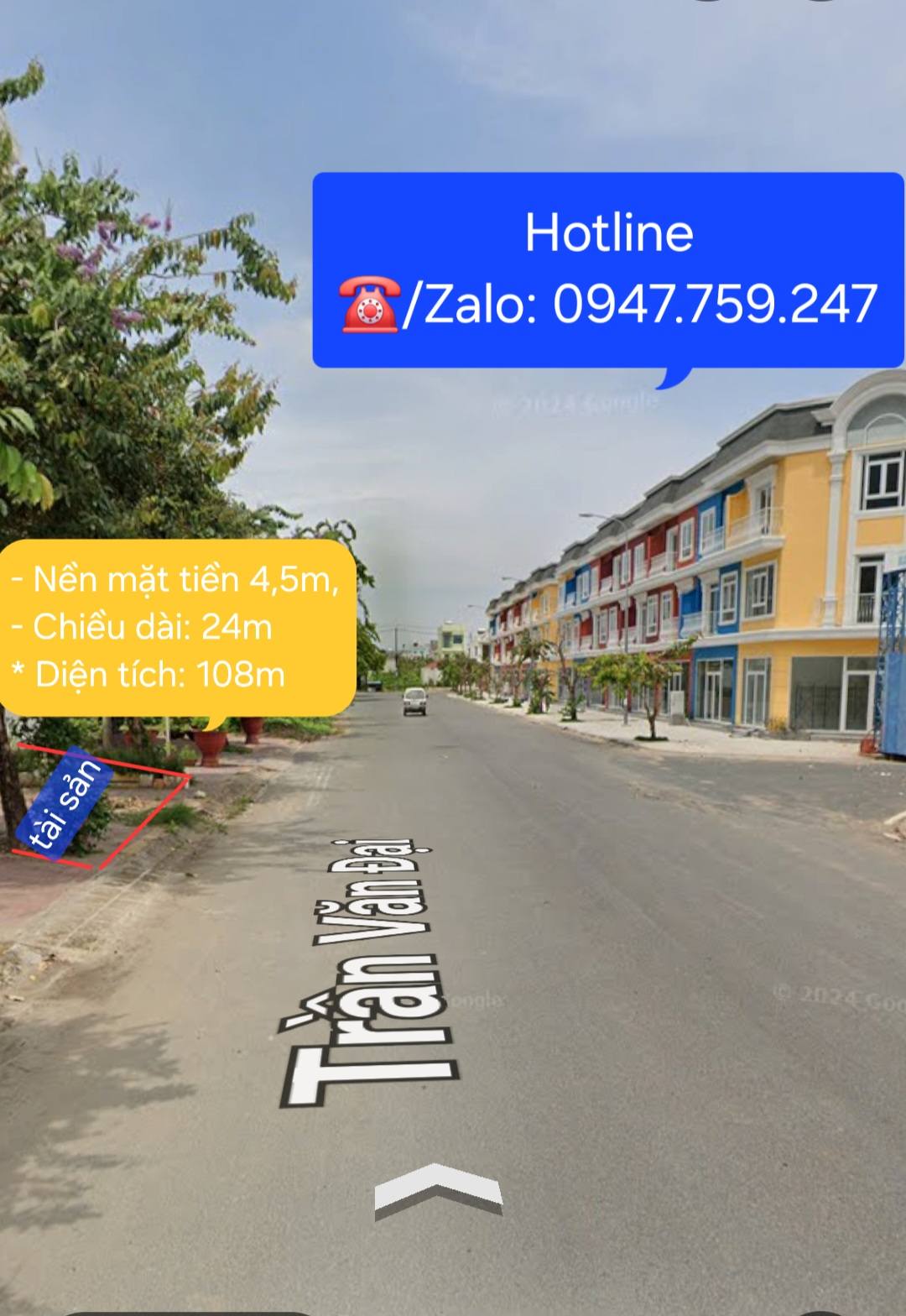 Bán nền tiếp giáp mặt tiền đường Trần Văn Đại, Phường 2, TP. Bạc Liêu, tỉnh Bạc Liêu