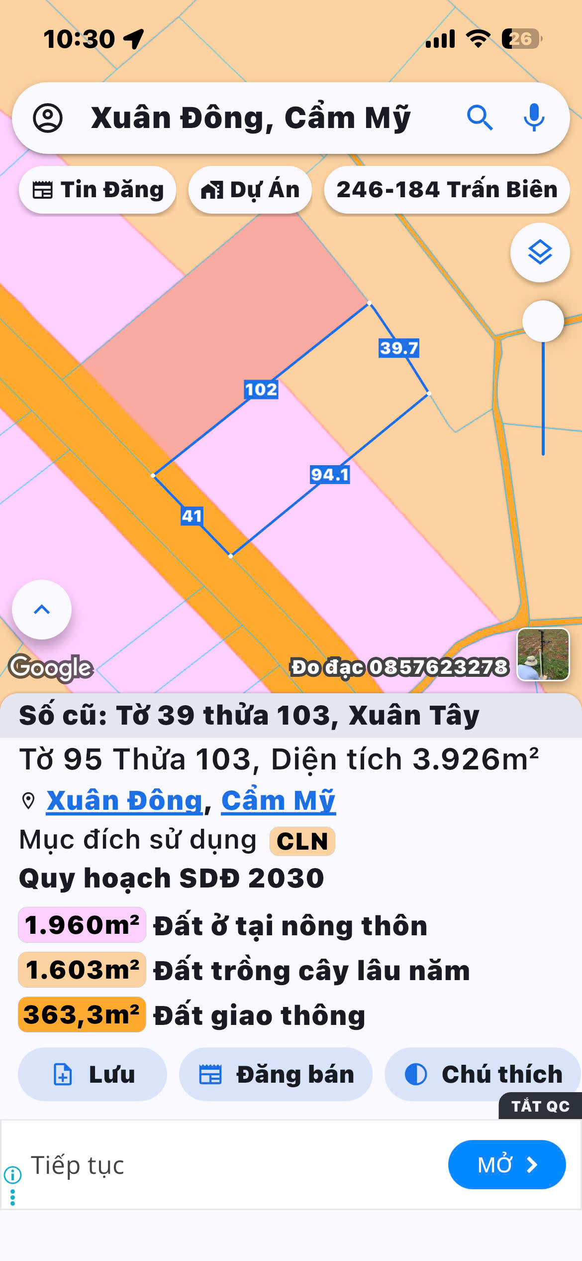 CHÍNH CHỦ BÁN SIÊU PHẨM ĐẤT ĐẸP --- Phù Hợp Cho Mọi Gia Đình