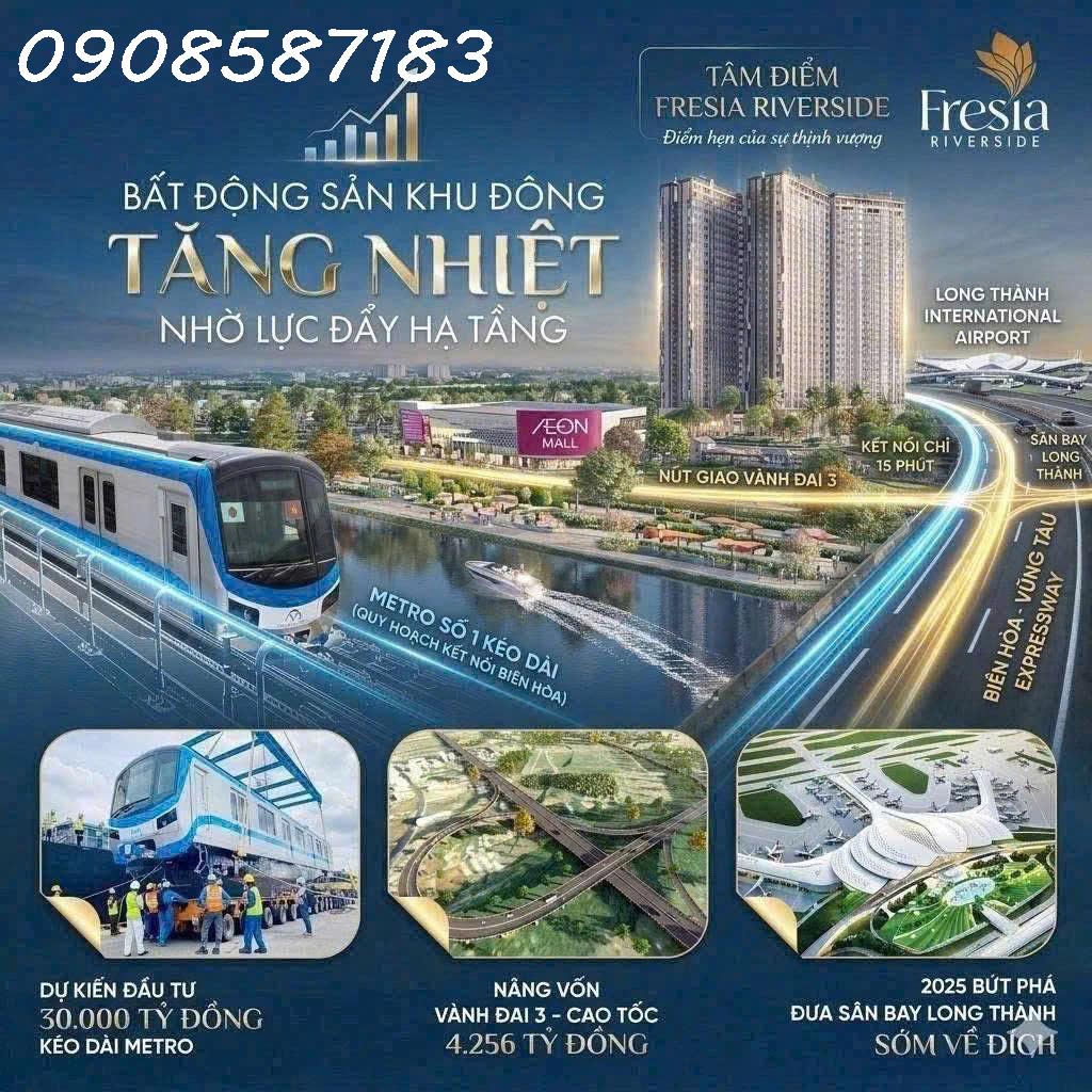 FRESIA RIVERSIDE – CĂN HỘ VEN SÔNG GIÁ CHỈ TỪ 1,9 TỶ TẠI BIÊN HÒA, ĐỒNG NAI