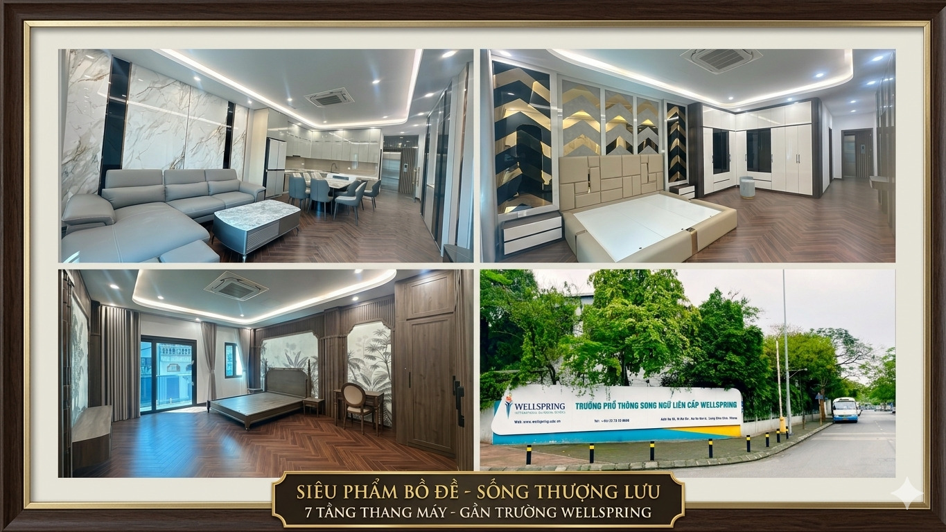 BÁN NHÀ BỒ ĐỀ 80M2- 7 TẦNG THANG MÁY - CẠNH TRƯỜNG WELLSPRING - Ô TÔ TRÁNH- 2x Tỷ [0372311369]