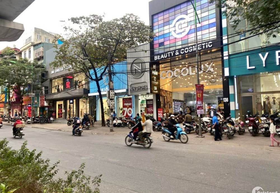 Mặt phố Phú Lương. Hà Đông KD sầm uất ngày đêm. Dt128m x 5 tầng. Ô chờ thang máy. Giá 28 tỷ.