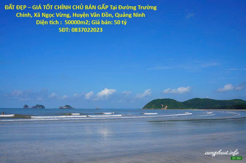 ĐẤT ĐẸP – GIÁ TỐT CHÍNH CHỦ BÁN GẤP Tại Xã Ngọc Vừng, Huyện Vân Đồn, Quảng Ninh