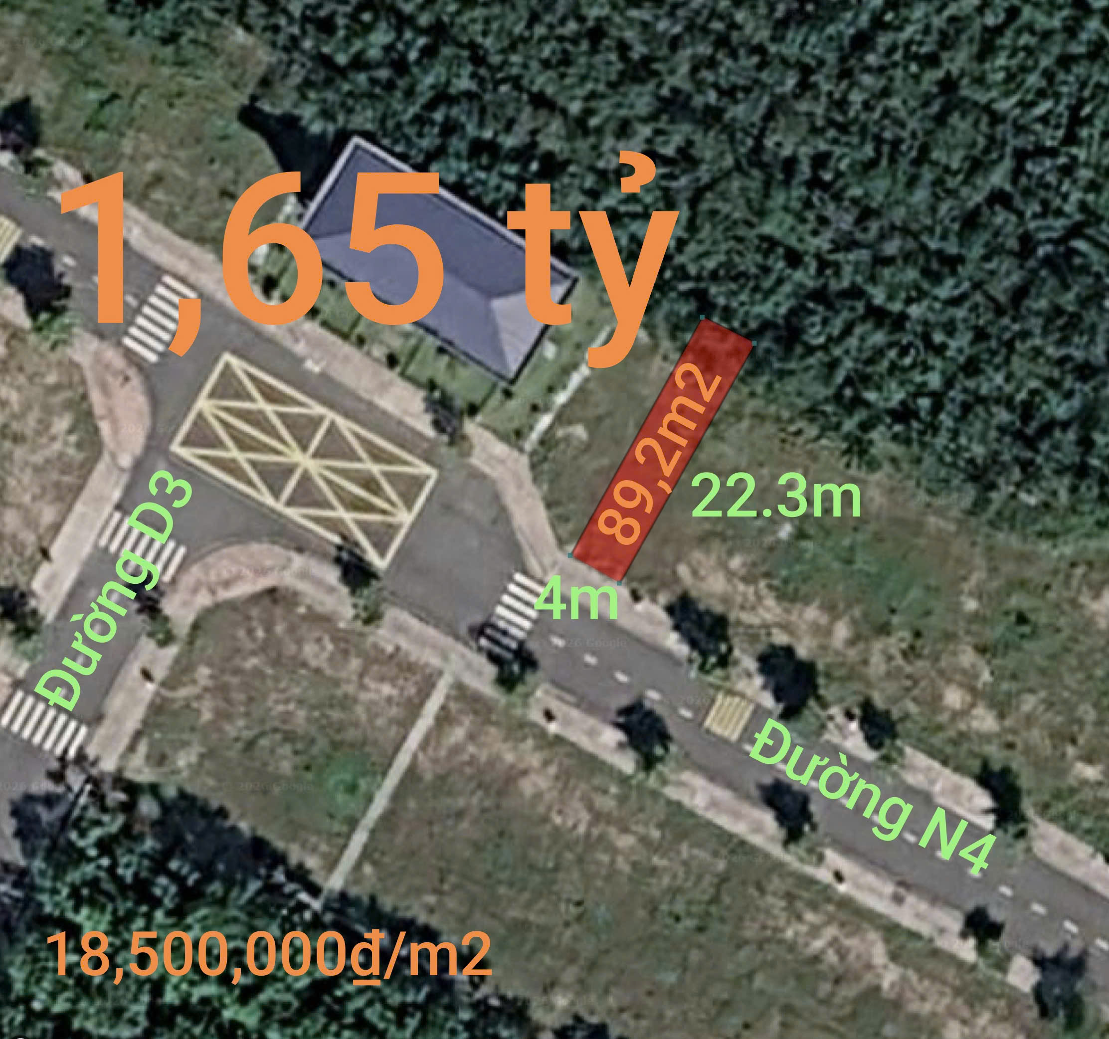 Bán thu hồi vốn lô đất thổ khu nhà ở Thăng Long House giá 1,65 tỷ
