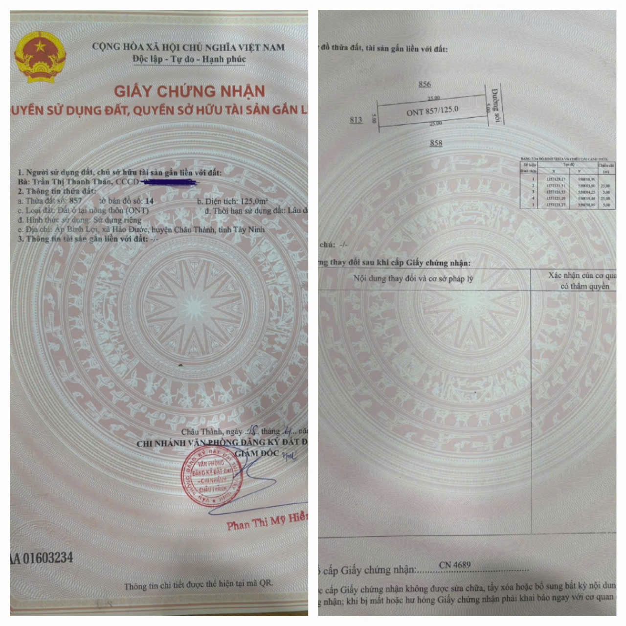 ĐẤT ĐẸP - ĐẦU TƯ SINH LỜI - Chính Chủ Bán Đất Tại Xã Hảo Đước, Châu Thành, Tây Ninh