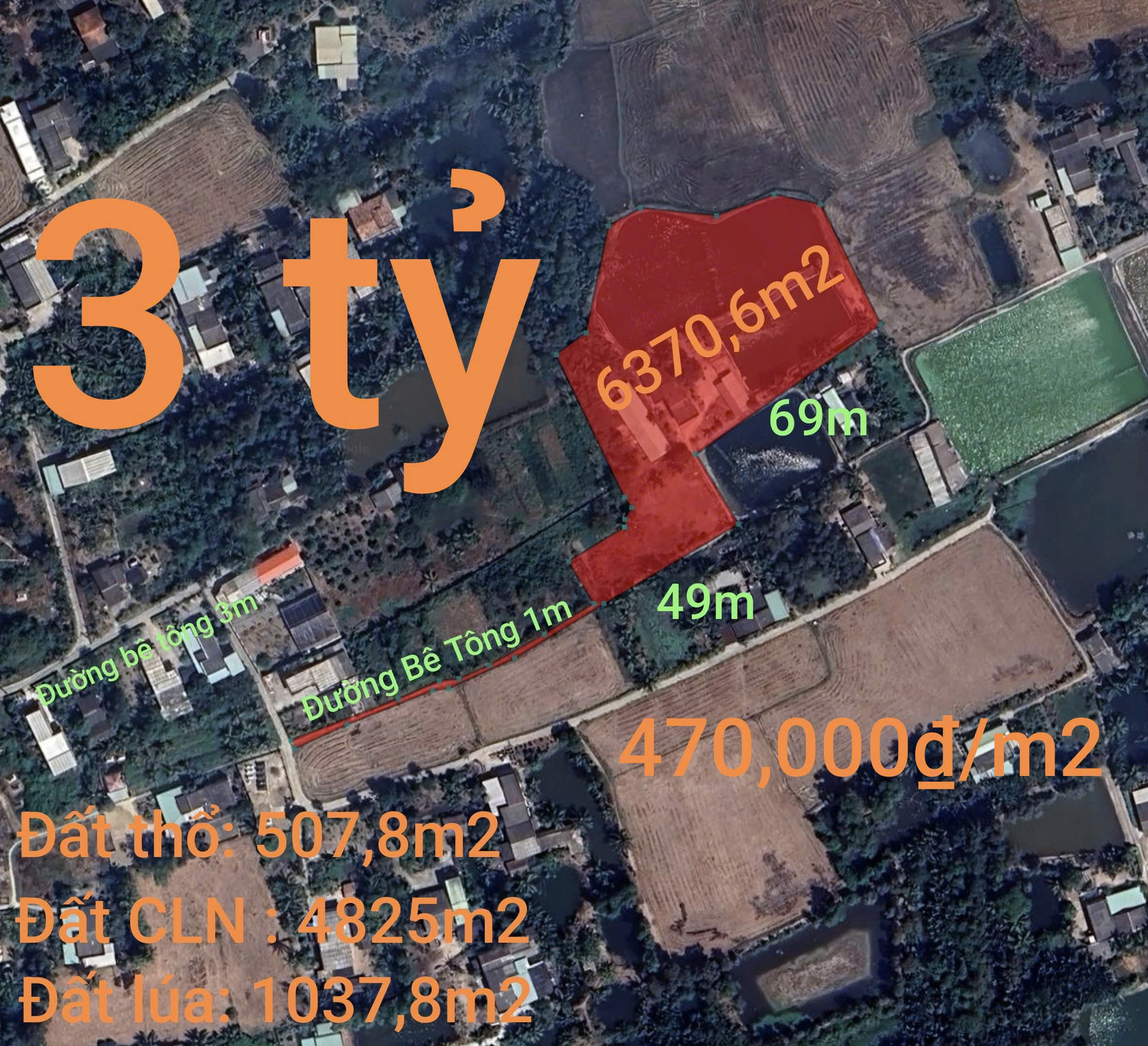 Bán lô nhà không dính quy hoạch giá rẻ 3 tỷ