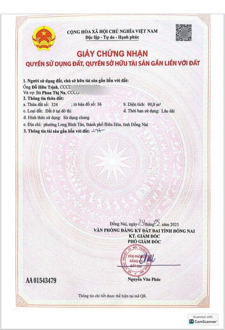 ĐẤT CHÍNH CHỦ - GIÁ TỐT - Cần Bán Đất KDC Diamond(full hạ tầng) Long Bình Tân, Biên Hòa, Đồng Nai